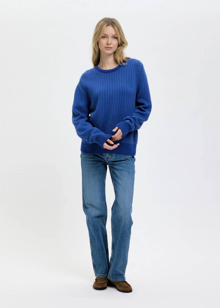 Secondary product image for "Olga Knit Sweater Blue Cotton"