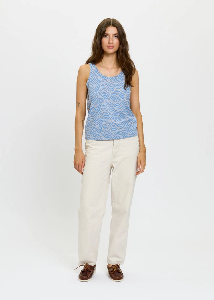 Secondary product image for "Melina Linne Windy Wave Grå/Blå"