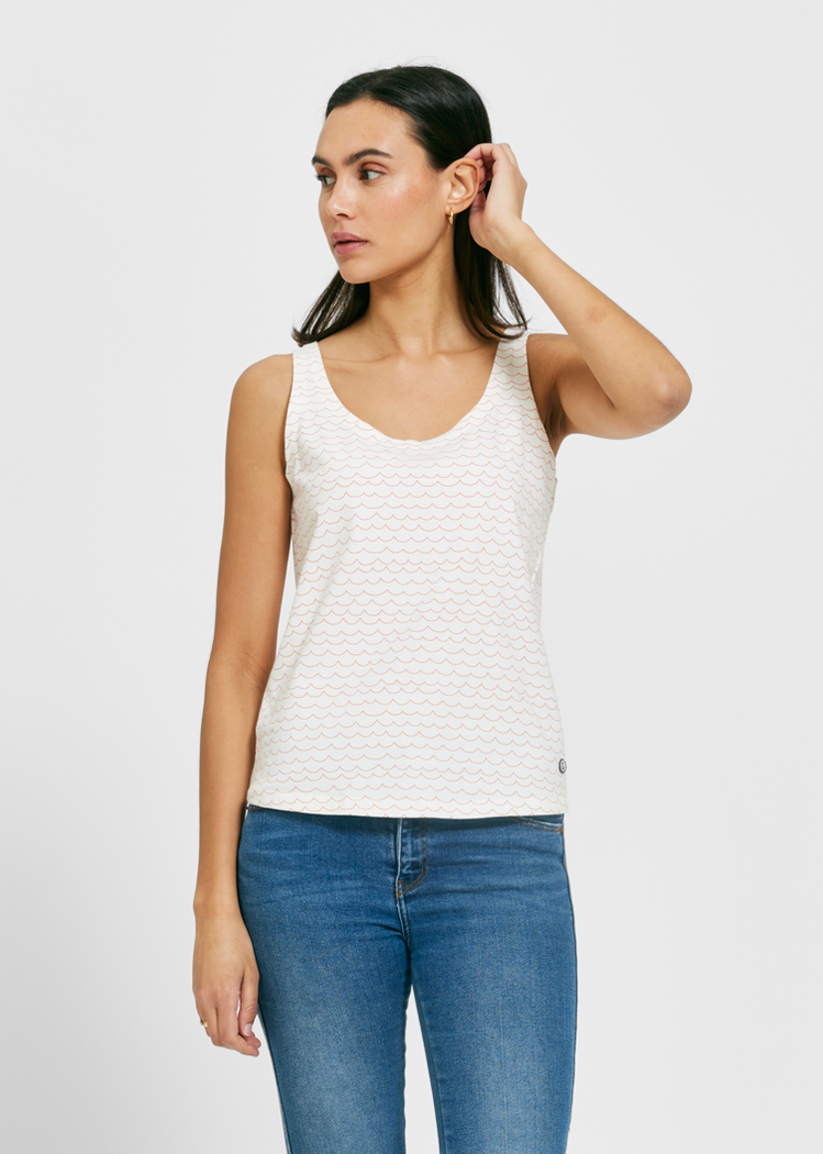 Secondary product image for "Melina Top Wave Off-white "