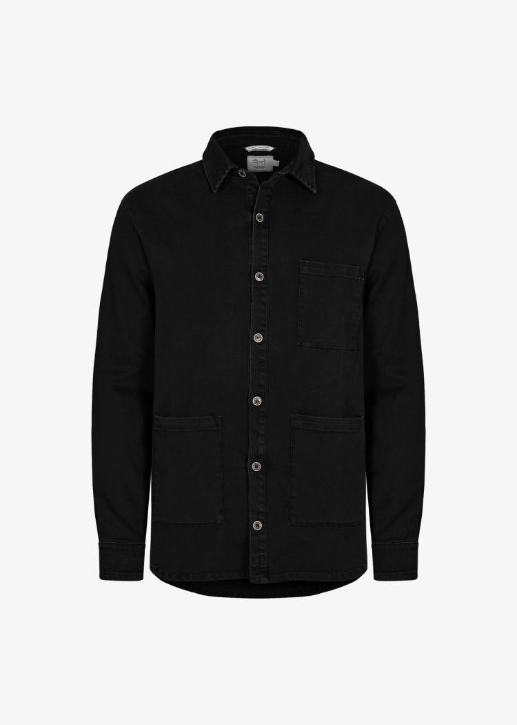 Secondary product image for "Three Pocket Skjorta Tvättad Svart"