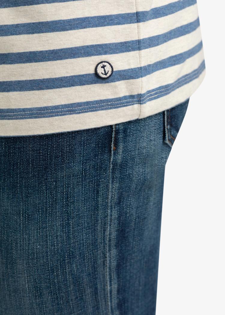 Secondary product image for "Kalle Longsleeve Stripe Blue Sand"