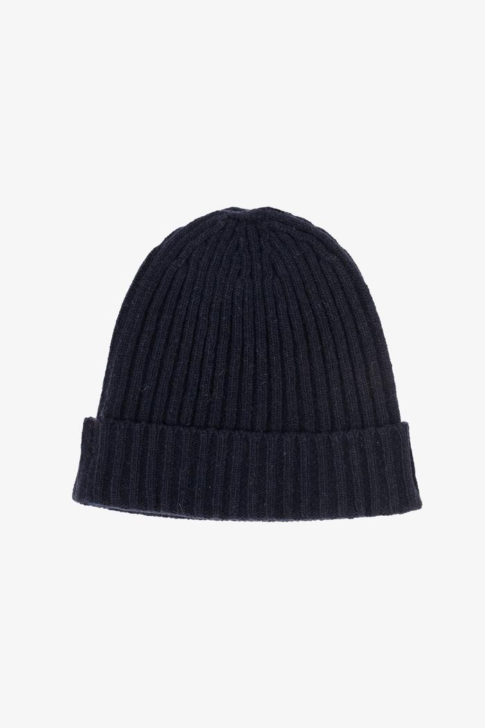 Secondary product image for "Stickad Mössa Marinblå"