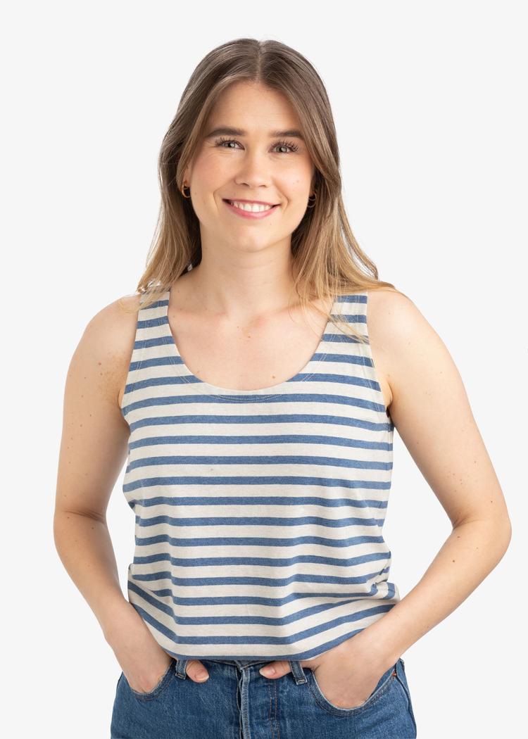 Secondary product image for "Melina Top Rand Blå & Sand"