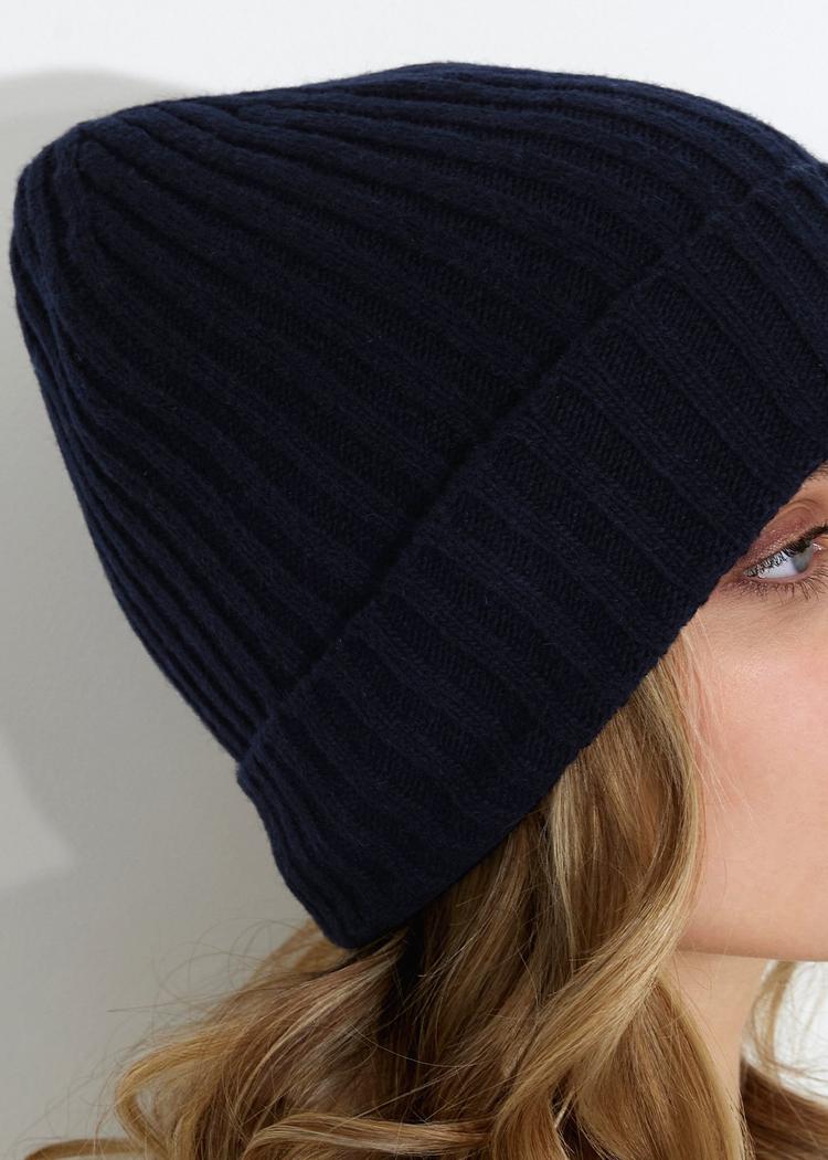 Secondary product image for "Knitted Beanie Navy"