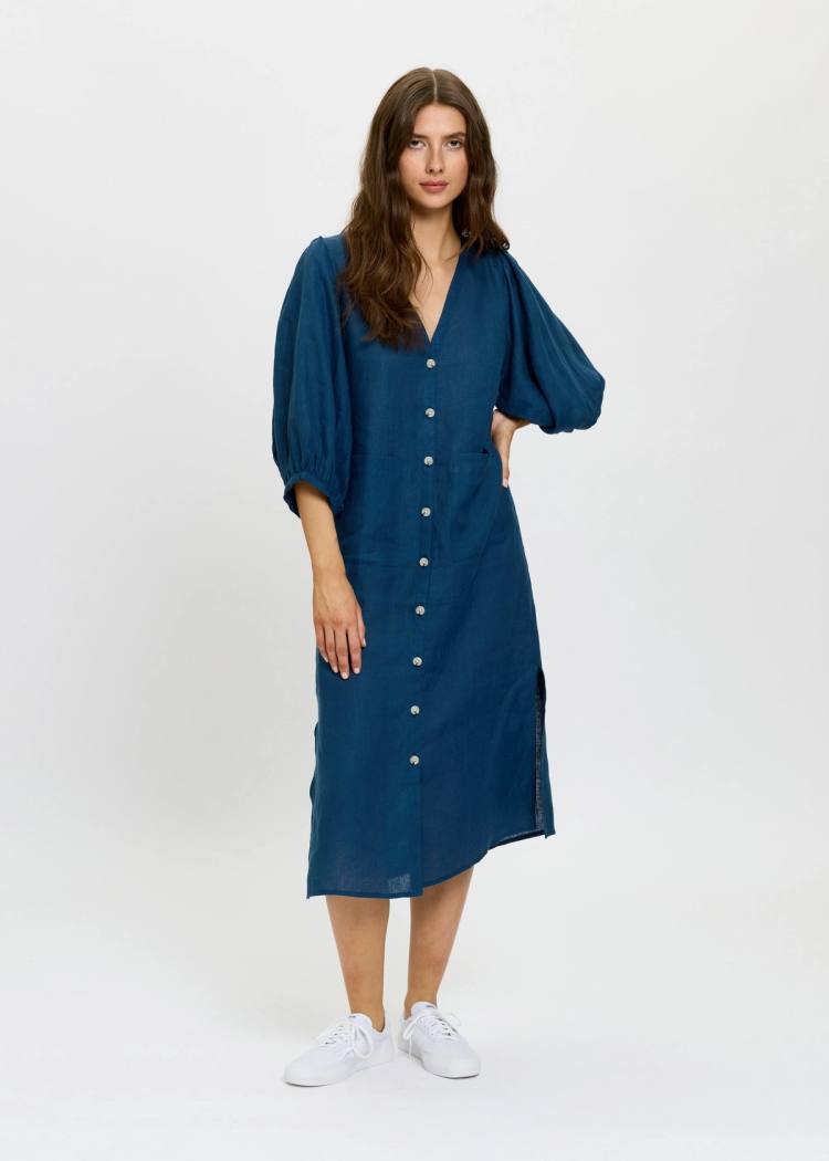 Secondary product image for "Casandra Dress Linen Natural"