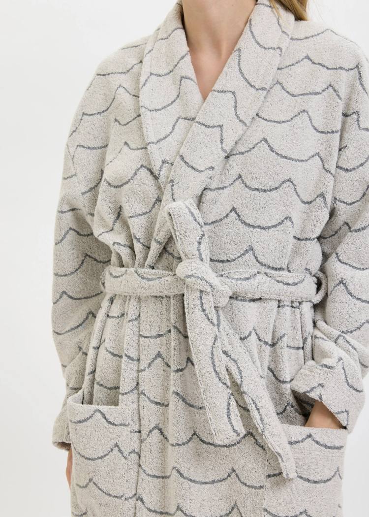 Secondary product image for "Bathrobe Wave Ecru Woman"