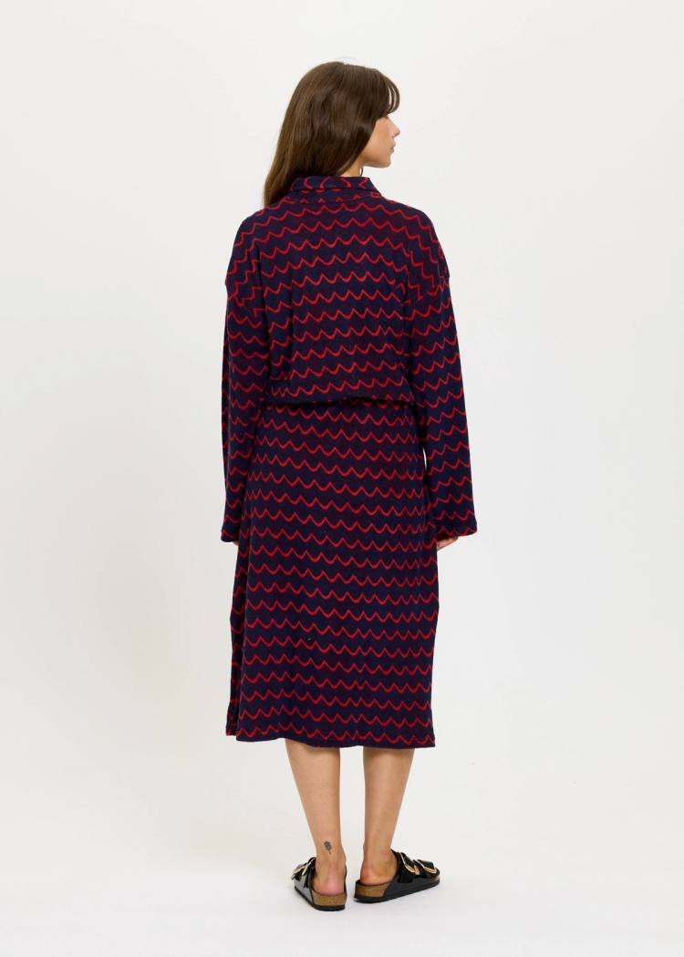 Secondary product image for "Badrock knyt Våg Navy Röd"