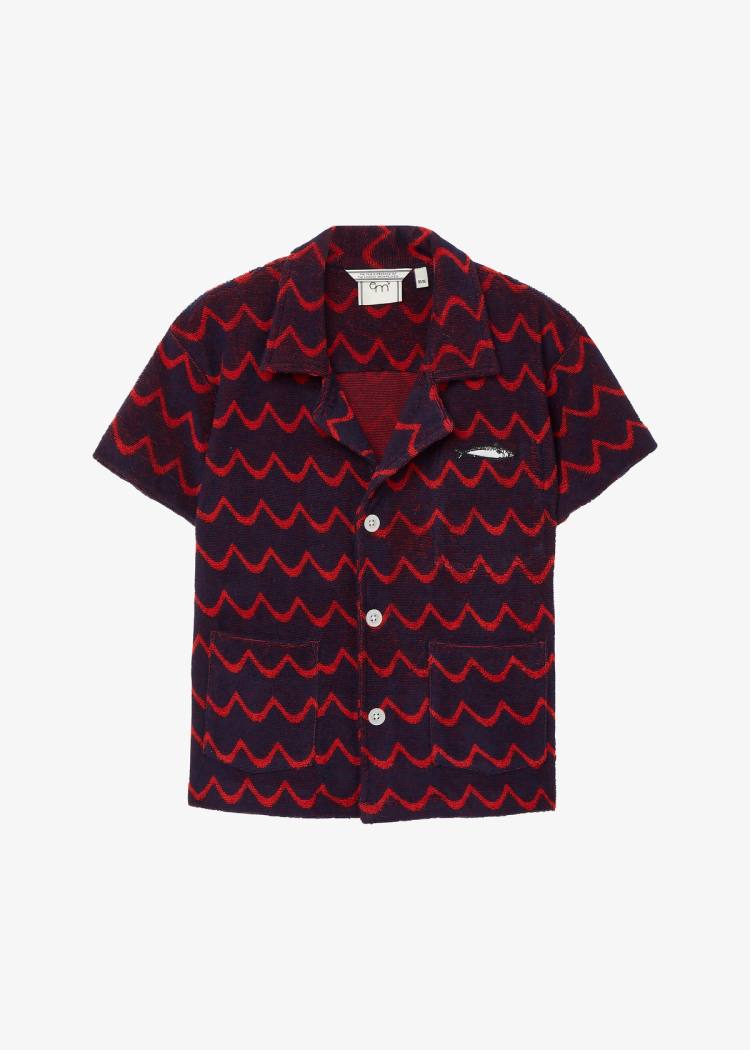 Secondary product image for "Terry Shirt Navy Wave Red Kids"