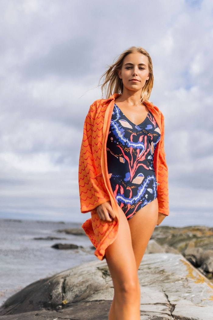 Secondary product image for "Badrock Archipelago Orange/Rosa Våg"