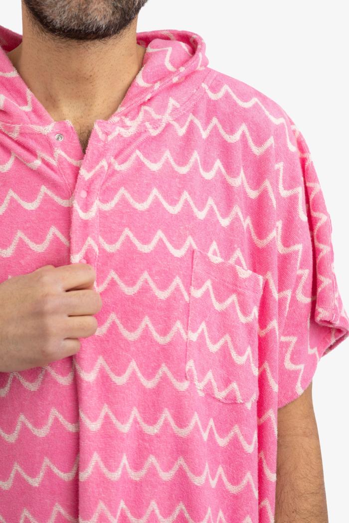 Secondary product image for "Frottéponcho Våg Rosa"