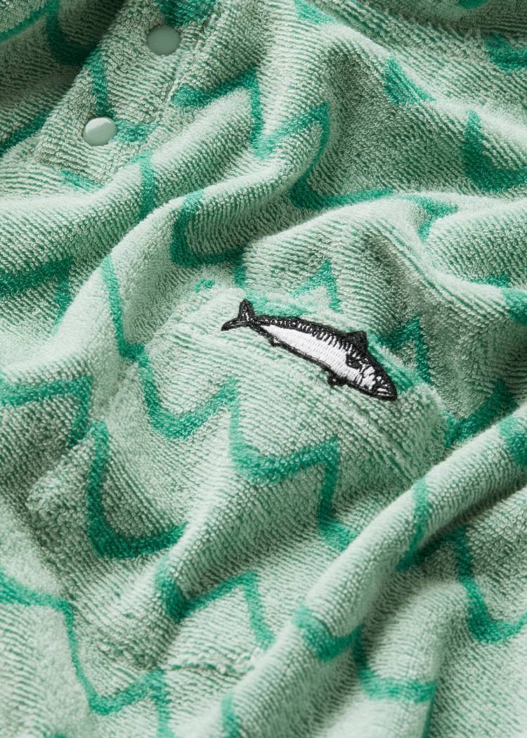 Secondary product image for "Frottéponcho Mint Våg Barn"