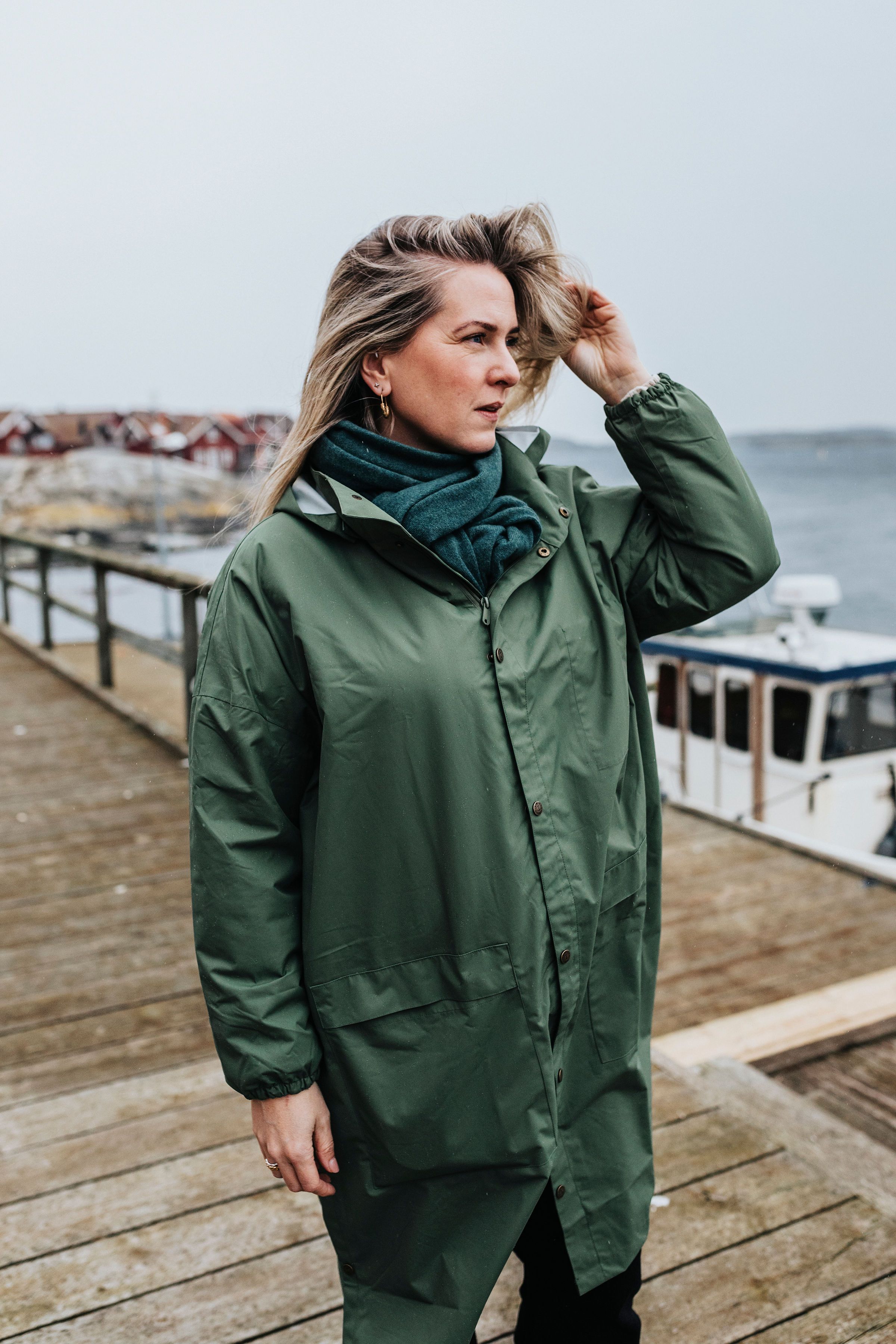 Khaki on sale green raincoat