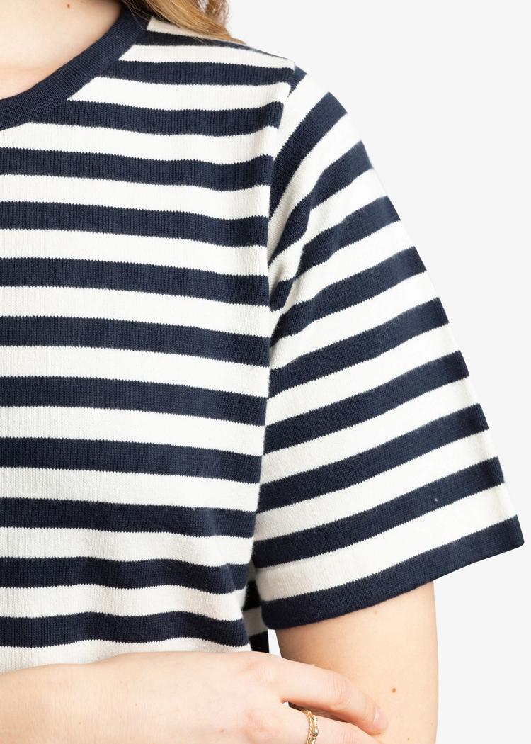Secondary product image for "Astrid Knitted Dress Stripe Navy"