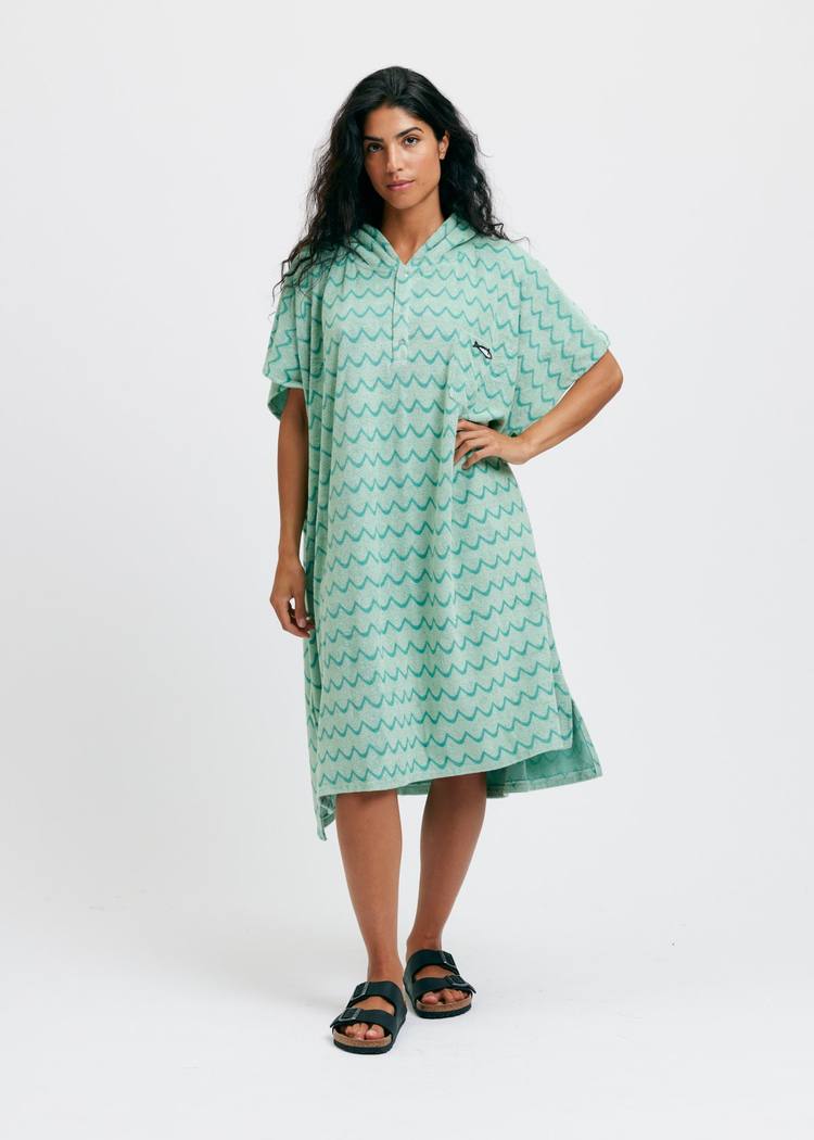 Secondary product image for "Frotteponcho Mint Våg"