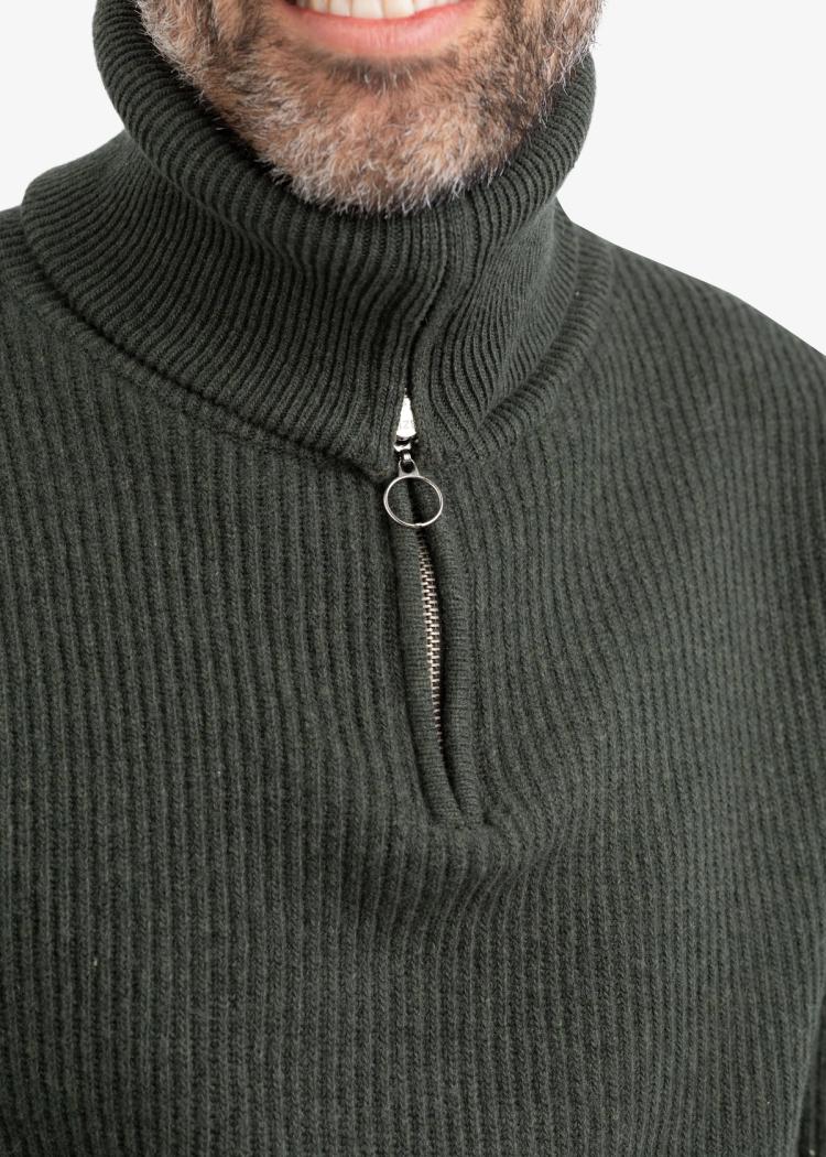 Secondary product image for "Kaj Zip Tröja Mossgrön"