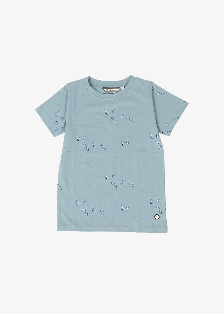 Secondary product image for "T-shirt Barn Mini Snäcka Granitblå"