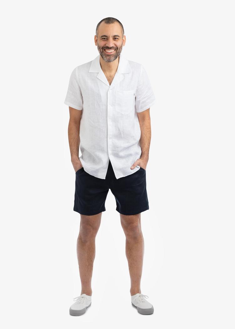 Secondary product image for "Benny Linneshorts Marinblå"