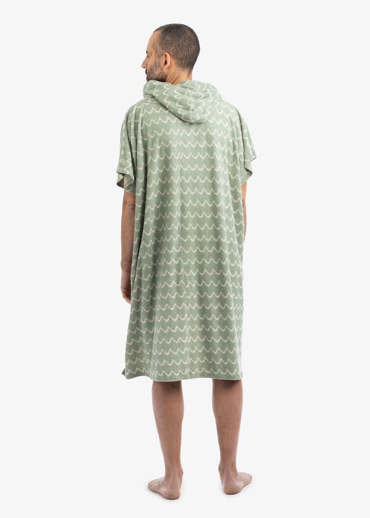 Secondary product image for "Frottéponcho Våg Grön"