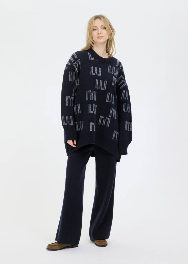 Secondary product image for "EM Knitted Sweater Navy"