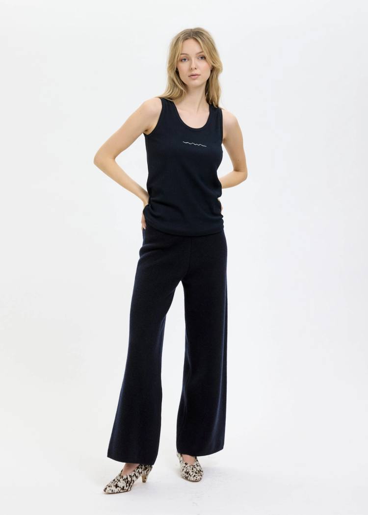 Secondary product image for "Klippa Stickad Byxa Navy"