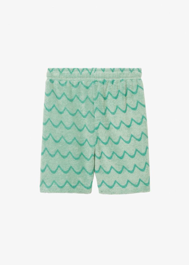 Secondary product image for "Strand Frottéshorts Mint Våg Barn"