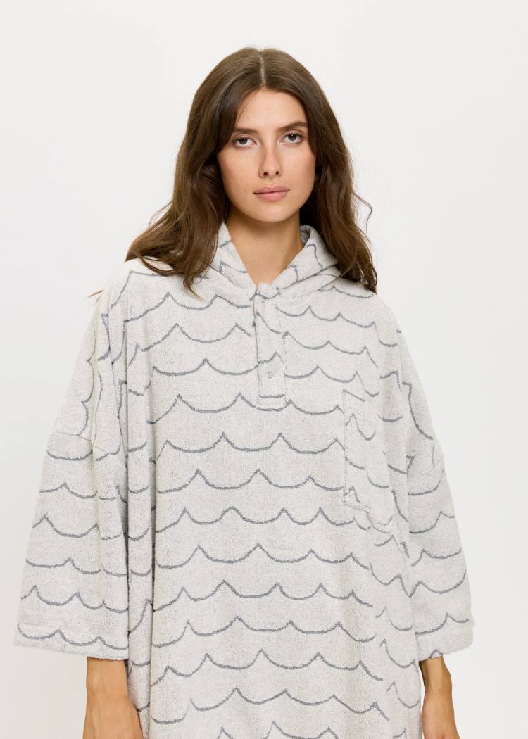 Secondary product image for "Frottéponcho Våg Ecru"