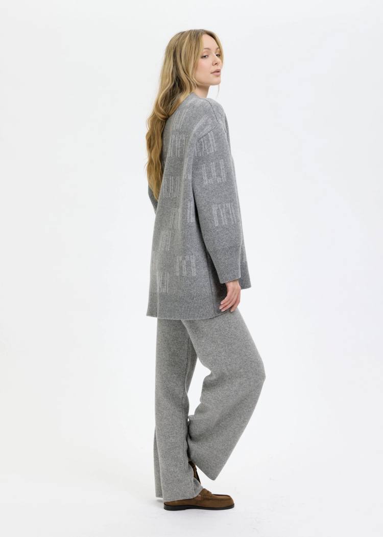 Secondary product image for "Klippa Knitted Trousers Greymelange"