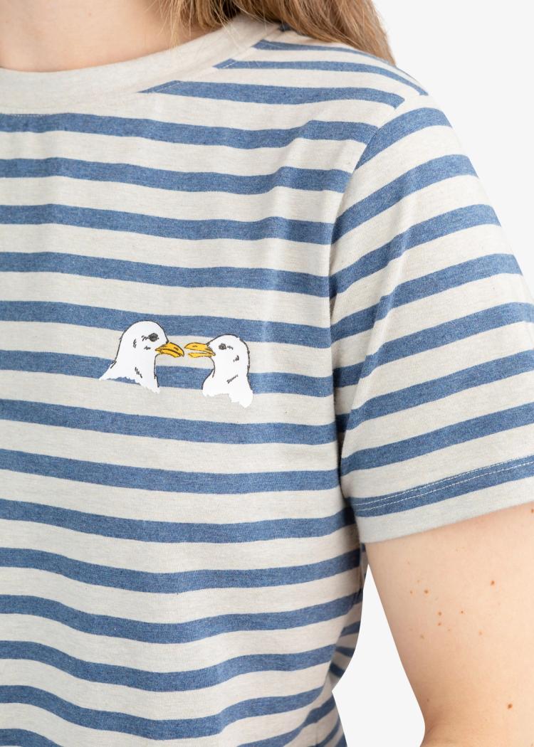 Secondary product image for "T-shirt Stripe Blue Sand"