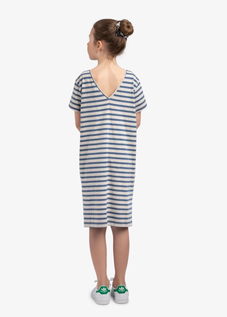 Secondary product image for "Mini Paulette Dress Stripe Blue Sand"