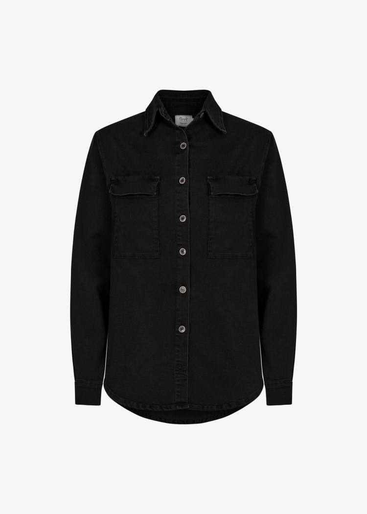 Secondary product image for "Overshirt Dam tvättad Svart"