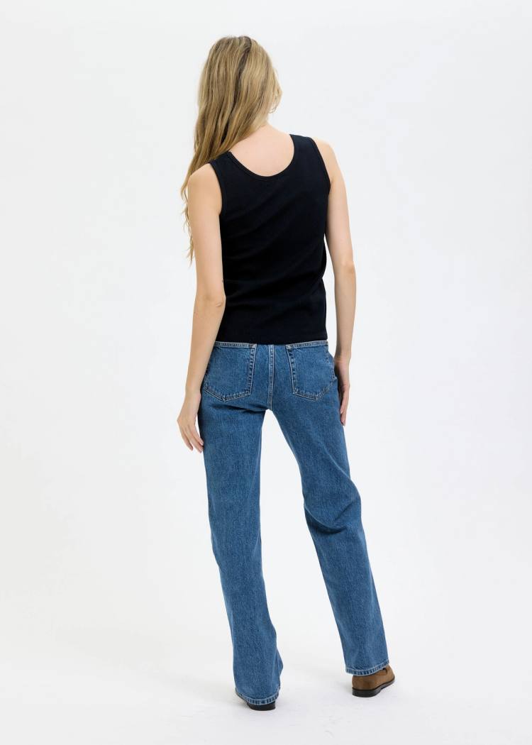 Secondary product image for "Meja Topp Ribb Windy Wave Navy"