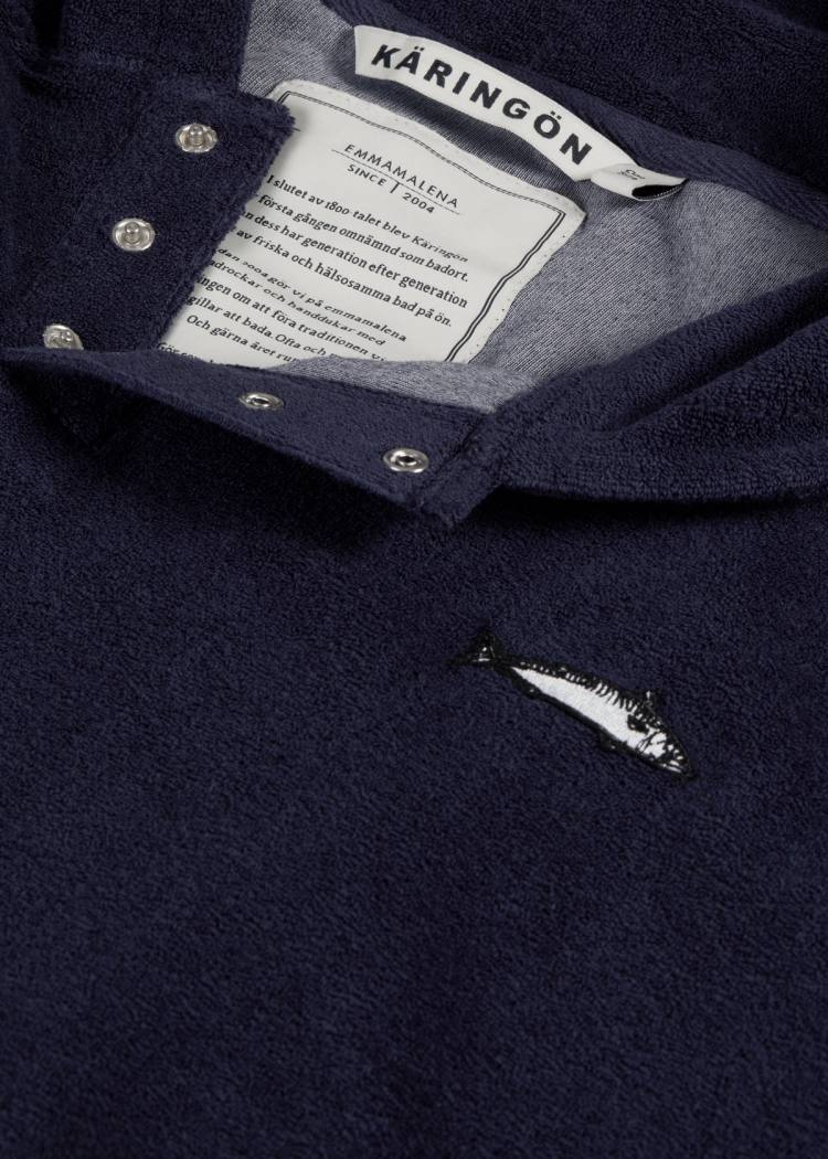 Secondary product image for "Frottéponcho Marinblå LS"