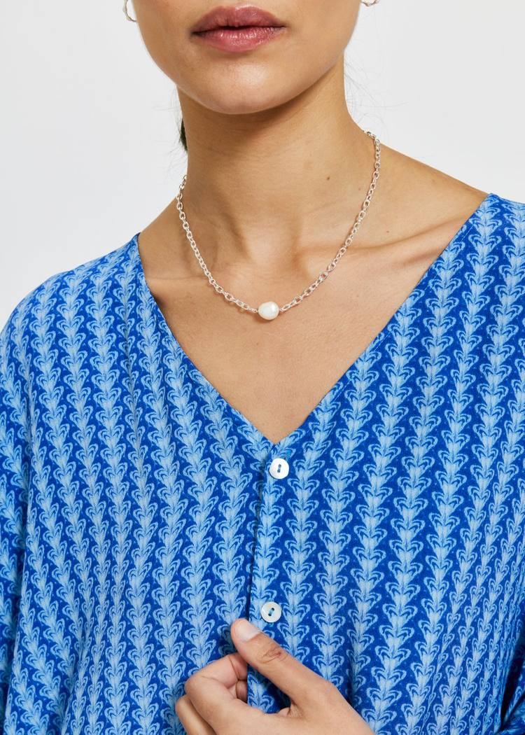 Secondary product image for "Halsband Kedja Pärla Silver"