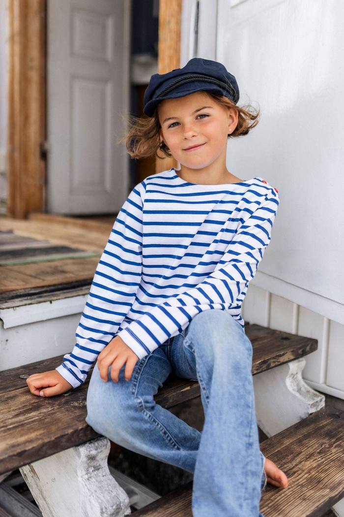 Secondary product image for "Marine Stripe White Blue Child"