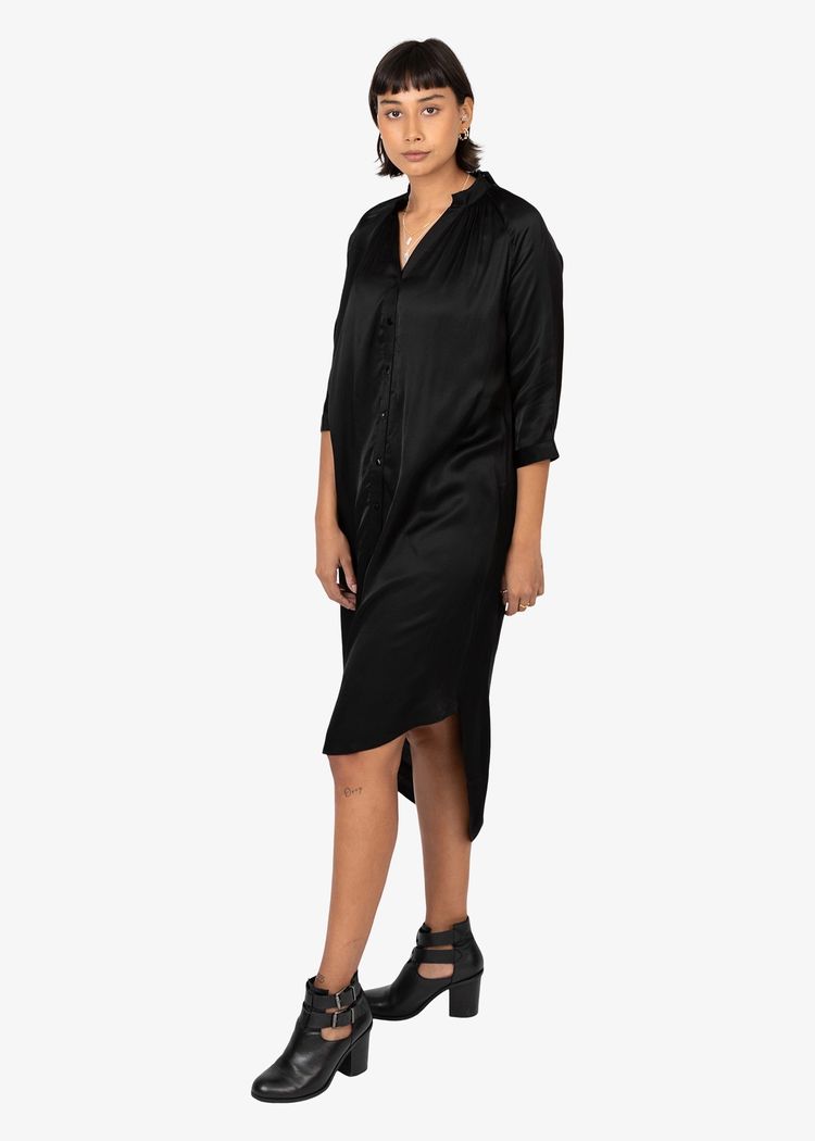 Secondary product image for "Marie Skjortklänning Svart"