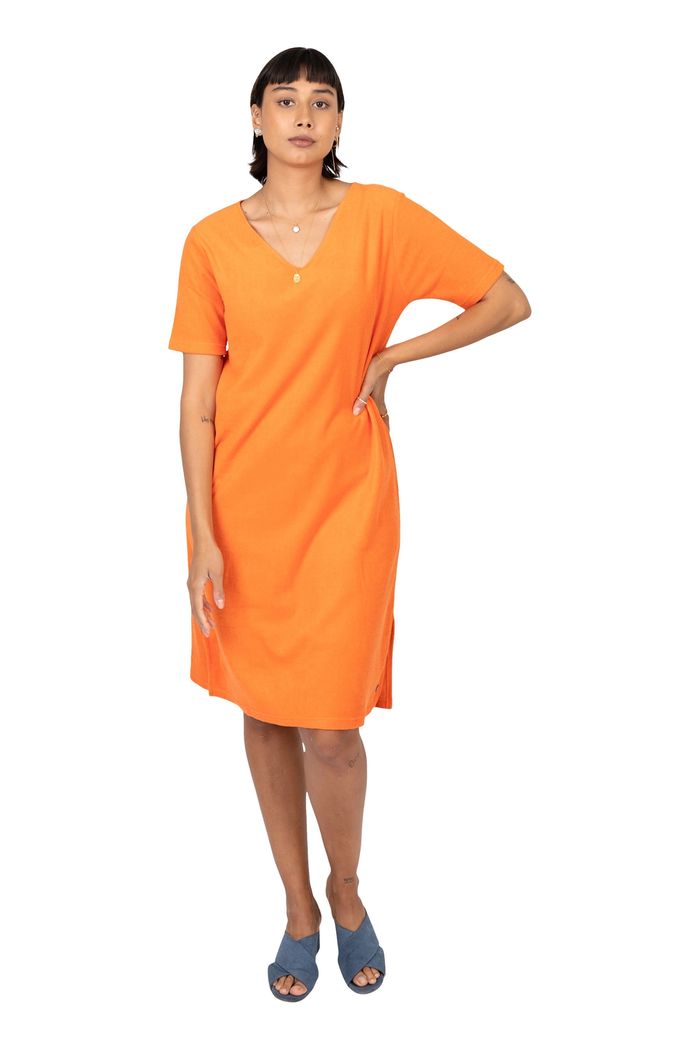 Secondary product image for "Hilda Frottéklänning Orange"