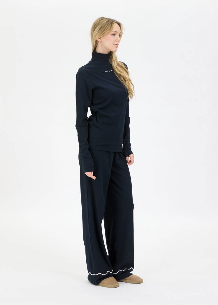 Secondary product image for "Byxa Ribb Windy Wave Navy"
