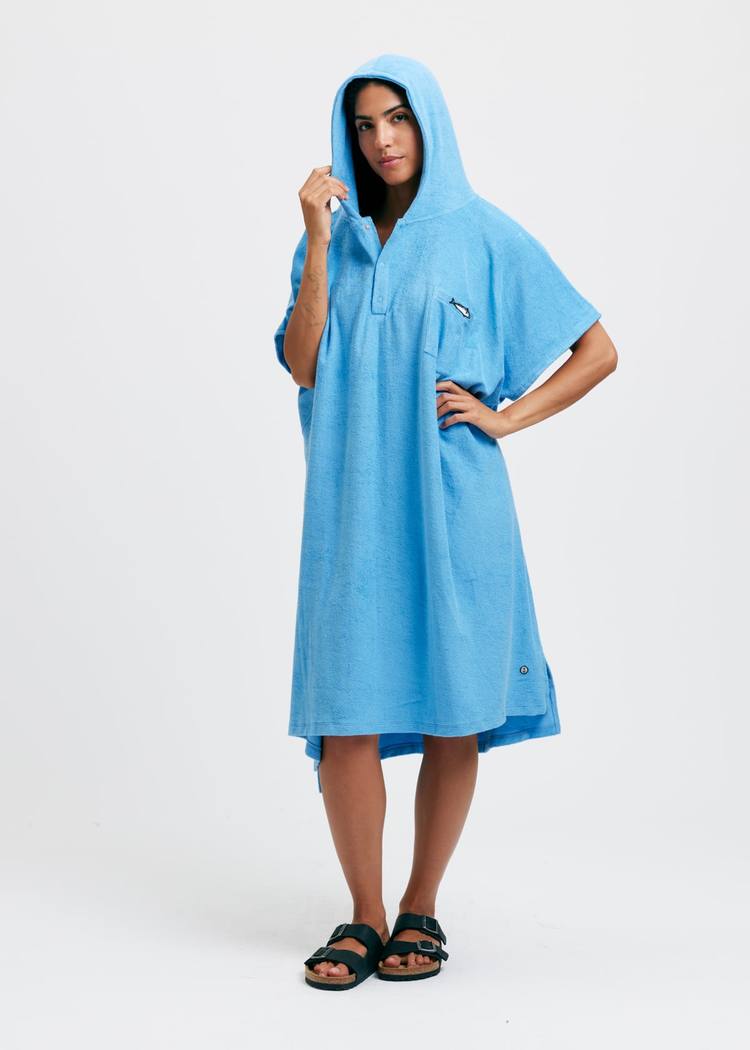 Secondary product image for "Frotteponcho Terry Blå"