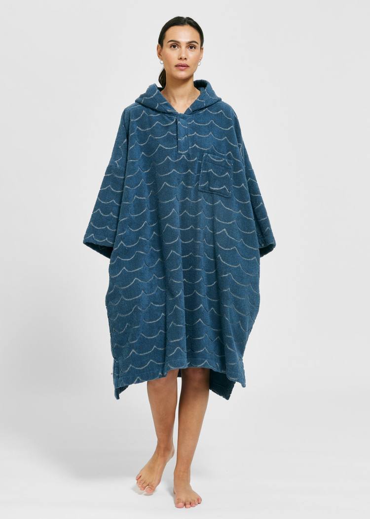 Secondary product image for "Terry Poncho Wave Petrol Long Sleeve"