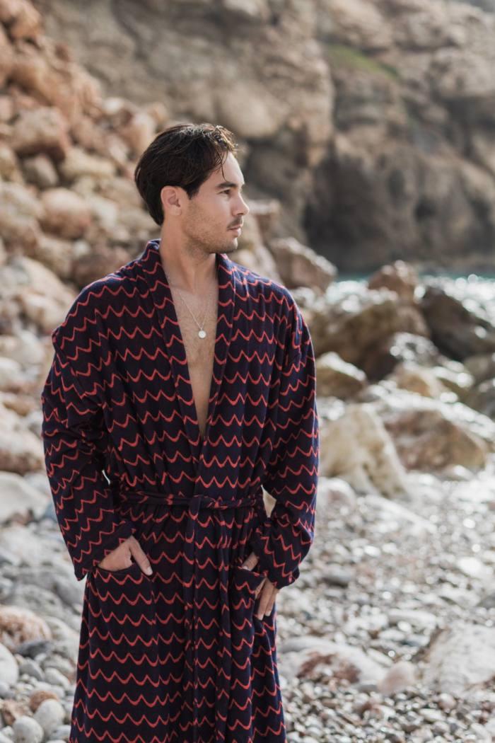 Secondary product image for "Badrock knyt Våg Navy röd Unisex"