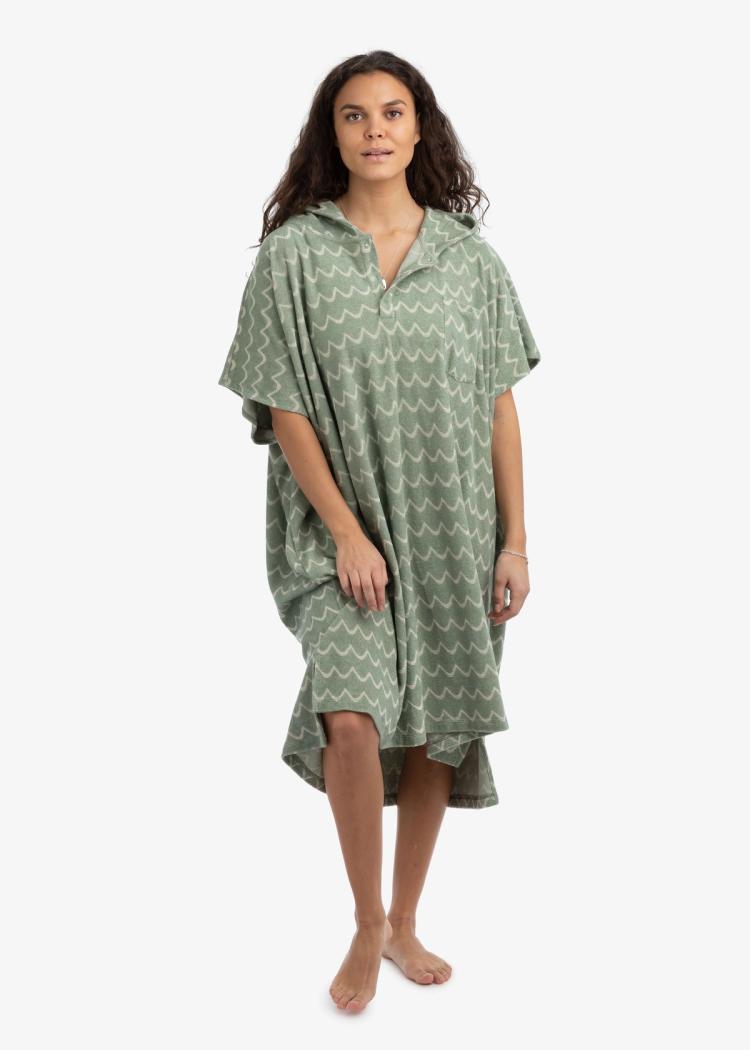 Secondary product image for "Terry Poncho Wave Green"