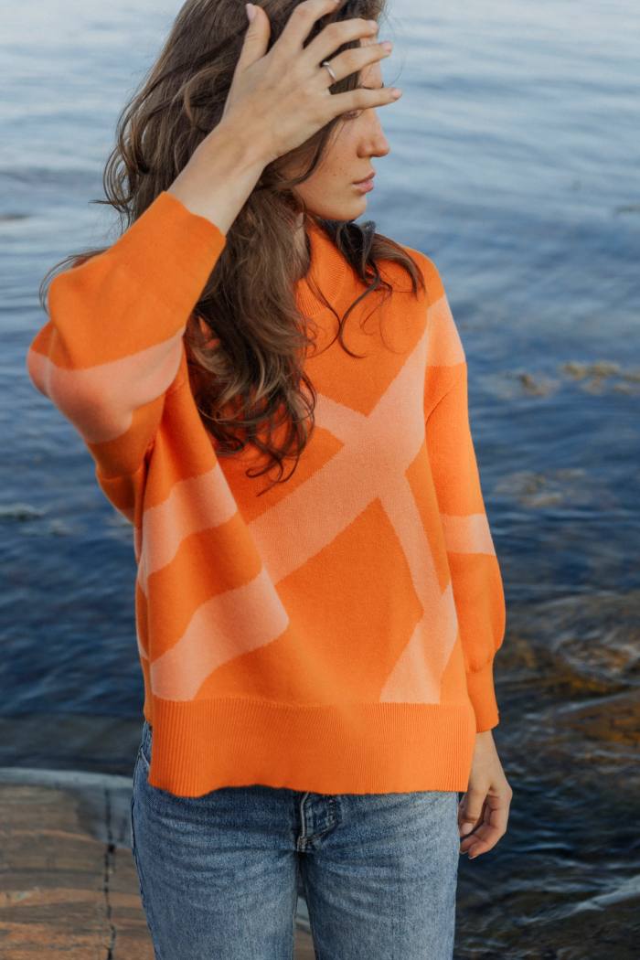 Secondary product image for "Brygg Knit Sweater Peach"