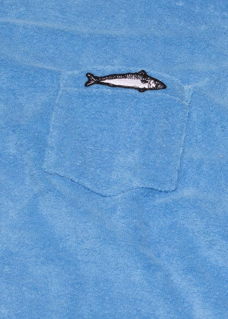 Secondary product image for "Frottéponcho Terry Blå Barn"