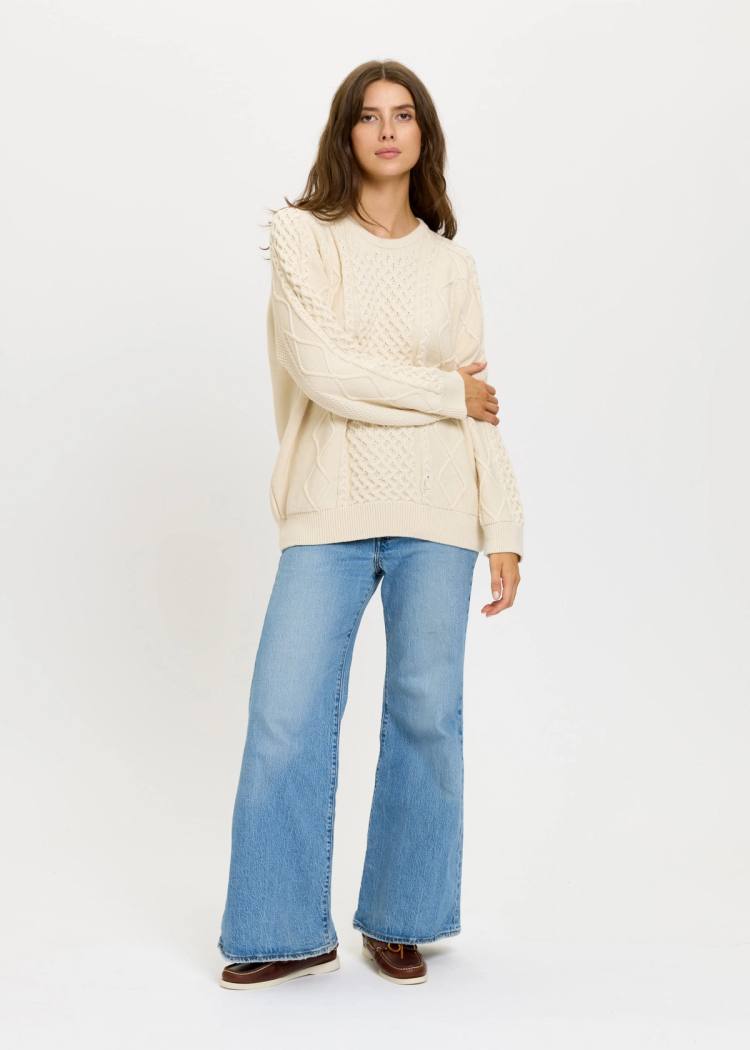 Secondary product image for "Fender stickad tröja Offwhite"