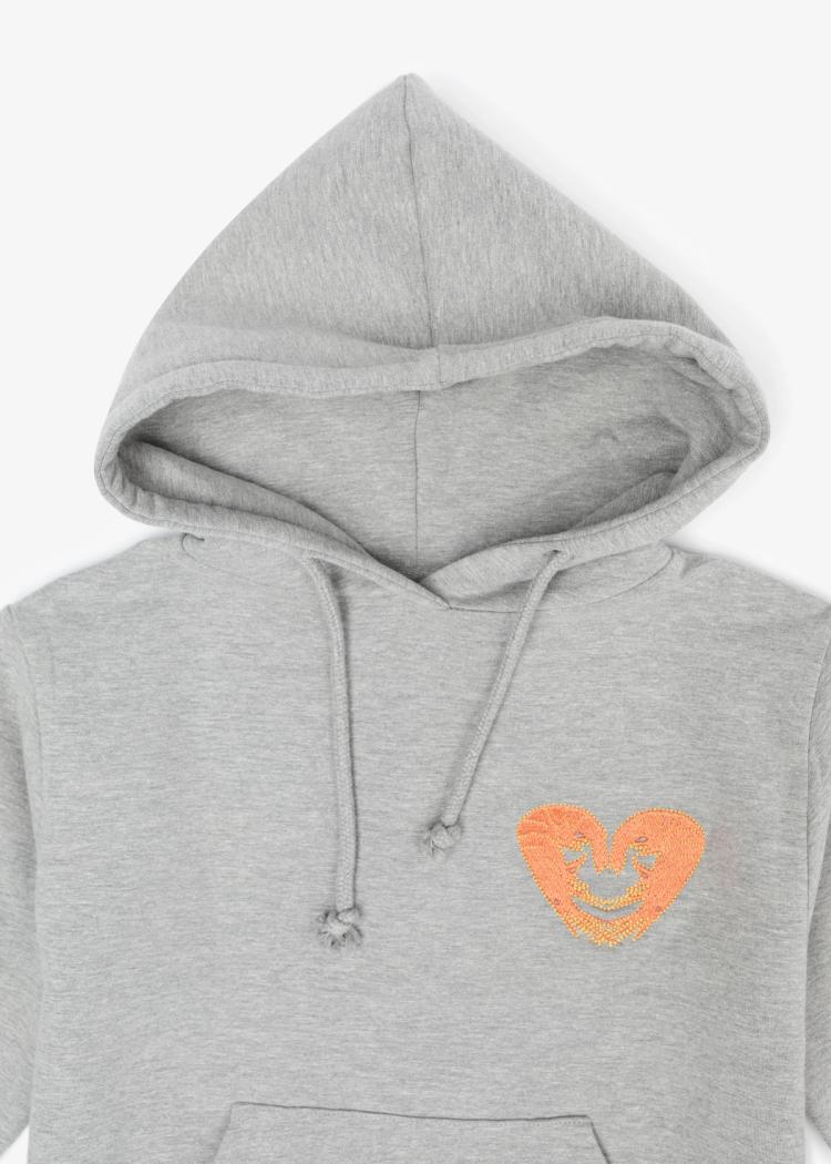 Secondary product image for "Joo Hood Kids Grey Melange"