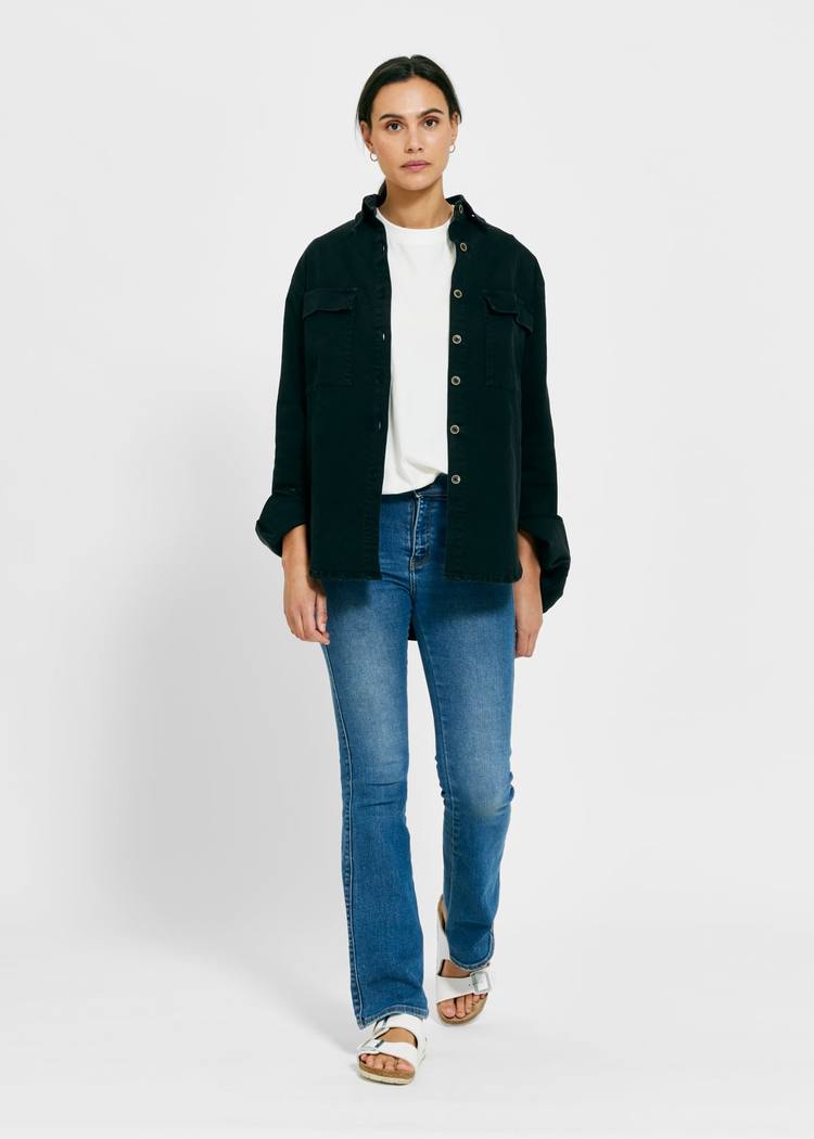 Secondary product image for "Overshirt Dam tvättad Svart"