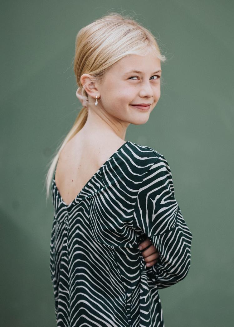 Secondary product image for "Surrie Dress Kids Salmon Green"