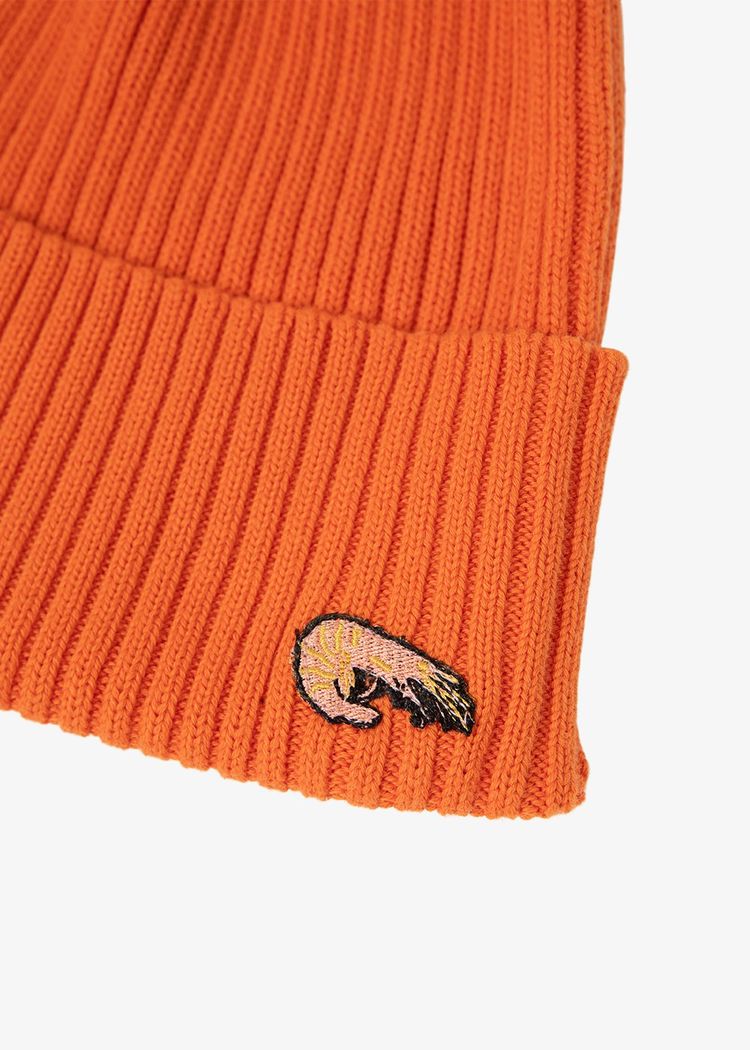 Secondary product image for "Stickad Mössa Räka Orange"