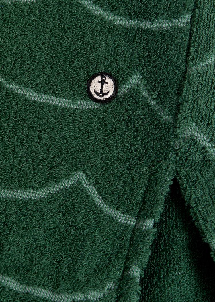 Secondary product image for "Frottéponcho Våg Grön Herr"