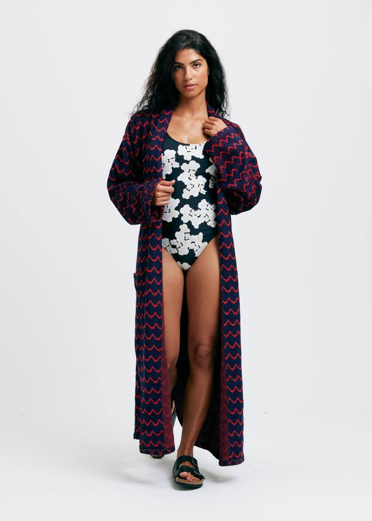 Secondary product image for "Badrock knyt Våg Navy Röd"